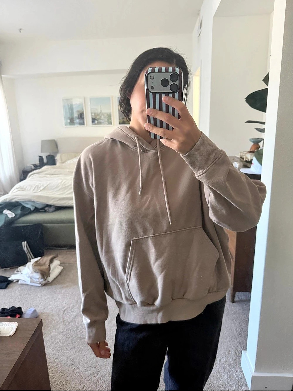 Weekday Oversized Hoodie Brown Pullover